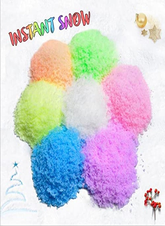 SNEKI Fake Instant Ice Snow Making Powder Kit for Girls Boys Kids Perfect for Snow Theme Fun Playing Party School Projects Games Christmas Tree Decoration 50 gm | Pack of 1 Snow Powder with 3 Colors - Image 5